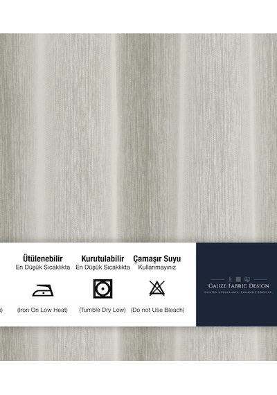 Gauze Fabric Design Bambu İpeksi Dokulu Tül Perde Normal Pile 1 X 2.5 Krem
