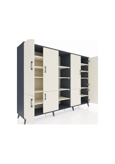 Hyperion Dolap 14 Raflı 8 Kapaklı 220x44x163 Antrasit-aytaşı Antrasit-aytaşı Hyperion Dolap 14 Raflı 8 Kapaklı 220x44x163 Antrasit-aytaşı Antrasit-aytaşı