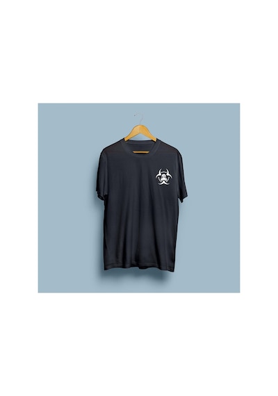 Bahriyeli Collection Oversize Biohazard Gaz Maskesi Tasarım Unisex T-shirt Siyah