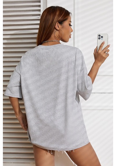 Unisex Surf Session Tasarım Tshirt Gri
