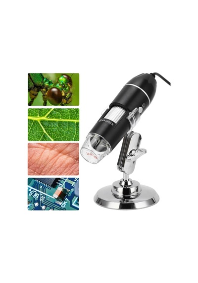 Lexroo 1600x Zoom 2mp Usb Dijital Mikroskop 8 Ledli Kamera Saç, Cilt Analizi, Eğitim, Endüstriyel