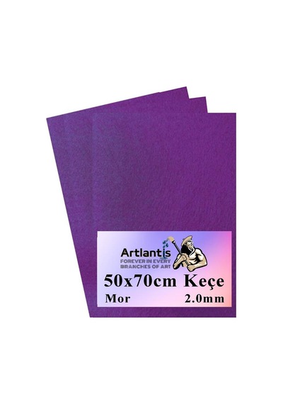 Mor Keçe 50 x 70 CM 2.0 MM 3 Adet Renkli Hobi Keçesi Elişi Keçesi Anasınıfı Kreş Okul Öncesi