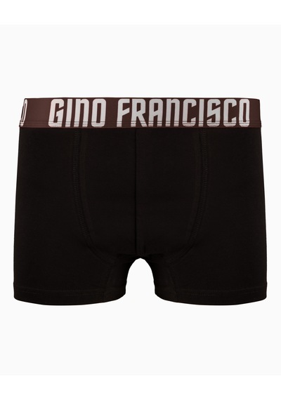 Gino Francisco Erkek Boxer 3'lü Paket Pamuklu Kırmızı Mood Serisi Premium Kutulu Set Kahverengi