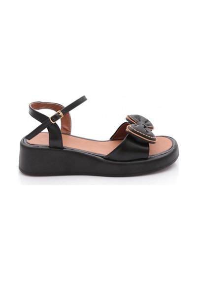 Dgn 7002 Kadin Fiyonk Detayli Sandalet Siyah