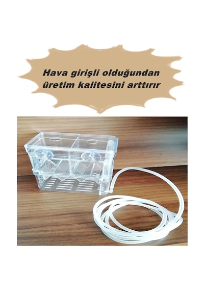 Çok Fonksiyonlu Çift Bölmeli Akvaryum Balık Yavruluğu Akvaryum Yavruluk 13.5 x 7.5 x 14 CM