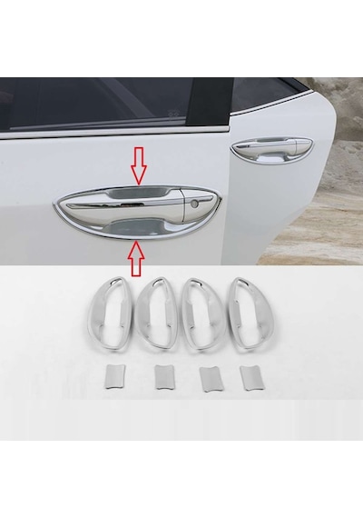 Toyota Corolla Uyumlu 2013 2018 Dış Kapı Kolu İç Kaplama Abs Krom