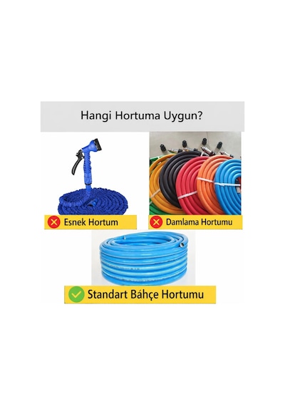 1/2 Lux Hortum Eki 3 Adet Bahçe Hortumu Hızlı Bağlantı Aparatı Dayanıklı Sulama Adaptörü 1