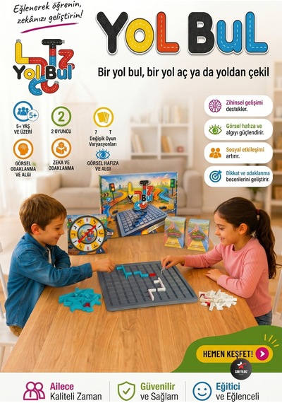 Yolbul Eğitici Zeka Ve Strateji Kutu Oyunu 2 Kişilik Aile Oyunu Zihinsel Gelişim Mantık Oyunu
