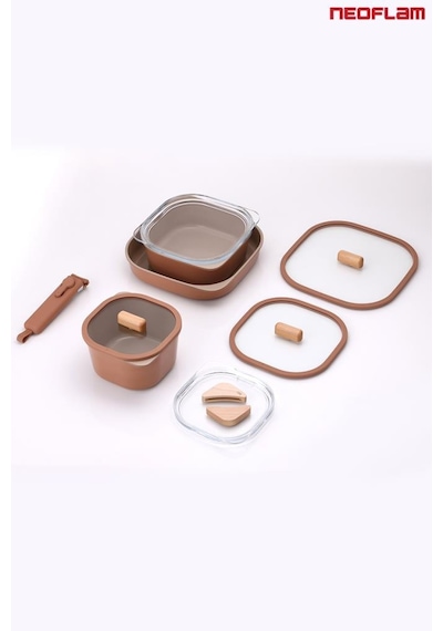 Neoflam Fika Comfort Terracota Tencere Ve Tava Seti