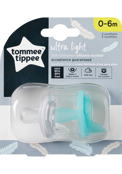Tommee Tippee Ultra Light Silikon Emzik 0-6 Ay 2 Li Mavi