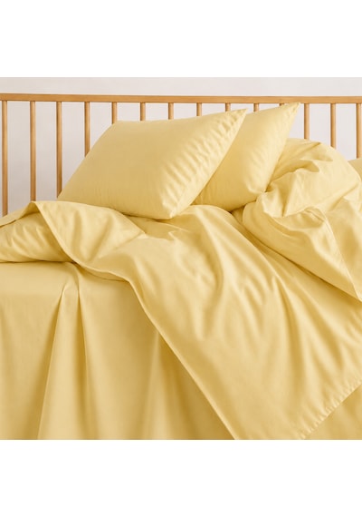 Lief Home %100 Pamuklu Sertifikalı Bebek Nevresim Takımı 100x150 63 Tel Dokuma Kutulu Gönderim Sarı