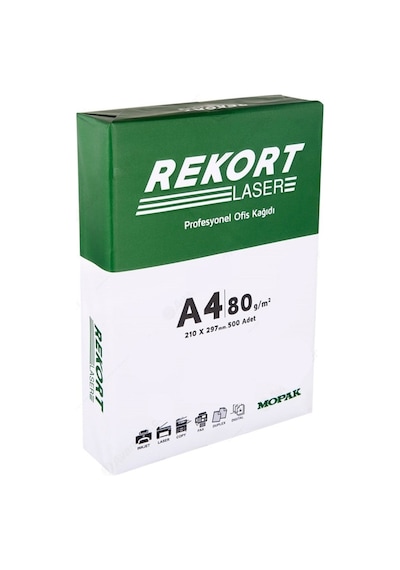 Mopak Fotokopi Kağıdı 80 Gr A4 Rekort 1 Paket
