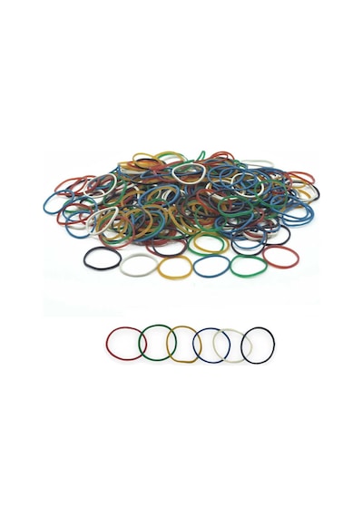 Ekoset Renkli Kauçuk Toka Lastiği Karışık 6 Renk 40 MM 1000 Adet