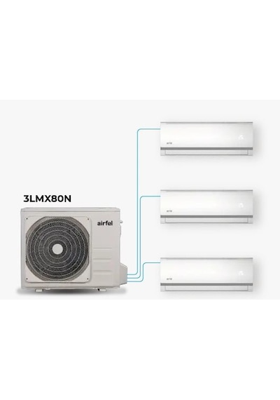 Airfel 3LMX80 12+12+12 İç 28.000 BTU Dış Inverter Multi Split Klima
