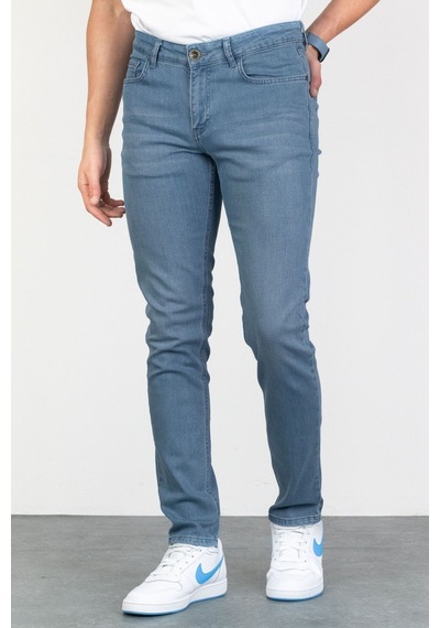 Hlt Jeans Erkek Mavi Slim Fit Likralı Esnek Taşlamalı Kot Pantolon 001 Mavi 29 - 31