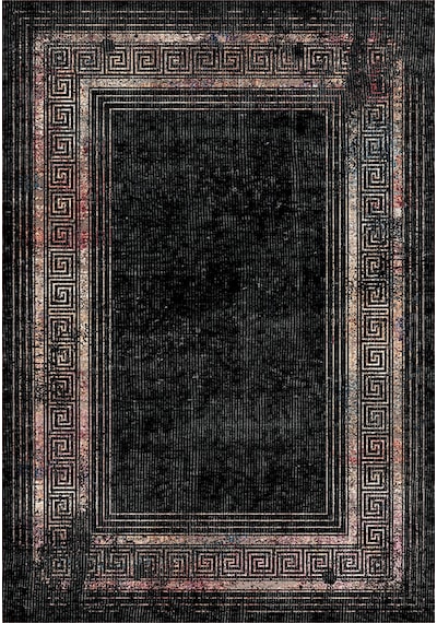 Eliana Home Dijital Baskı Yıkanabilir Kaymaz Taban Salon Halısı Ve Yolluk Rvg0893-fnl110 Siyah