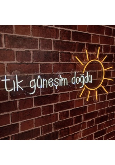Tık Doğdu Güneşim Neon Led Aydınlatma Renkli