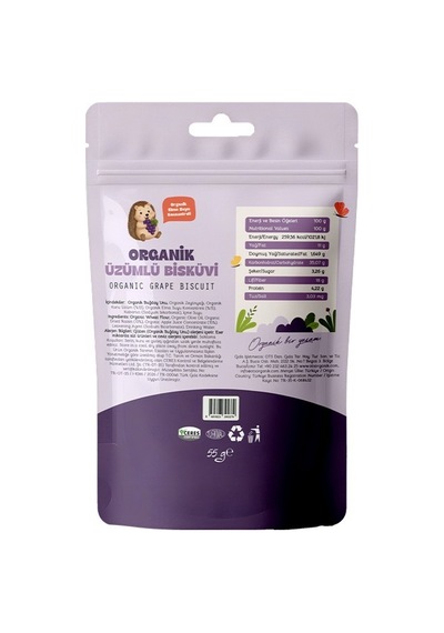 Ots Organik Üzümlü Bisküvi 55 Gr Organik Sertifikalı, Pestisit Analizli 55 G