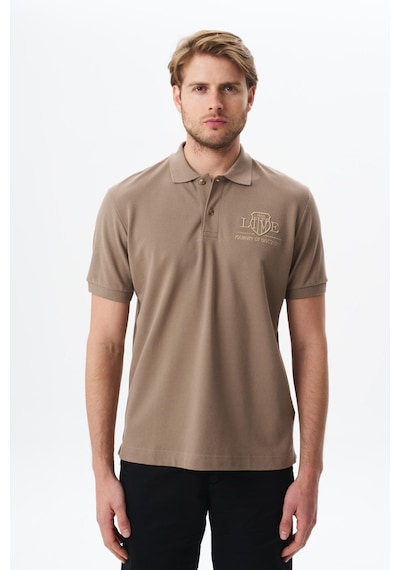 AR-MA Arma Erkek Yazı Baskılı Regular Fit % 100 Pamuk Pike Polo Yaka Tişört Y29374355602 Gri