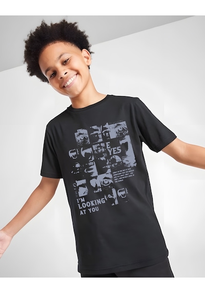 Uyguntarz Çocuk I'm Looking At You Baskılı Pamuklu Tshirt Siyah