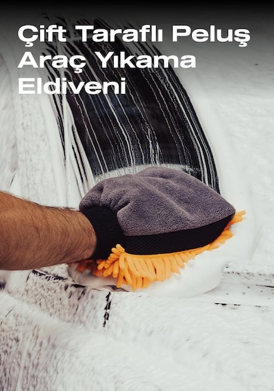 Nasiol Çift Taraflı Mikrofiber Süper Yumuşak Peluş Araç Yıkama Eldiveni Çiziksiz ve Detaylı Temizlik