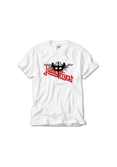 Judas Priest Logo And Figure Beyaz Tişört