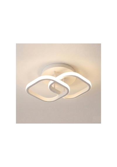 3 Renkli Kare Hol,antre,yatak Odası,çocuk Odası Için Beyaz Kasa Modern Led Avize