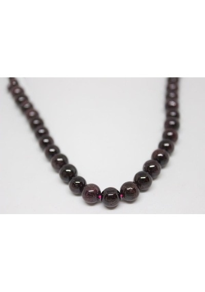 Lal (Granat) (Garnet) Taşı Yarım Dizi 7 MM 18 CM Çok Renkli