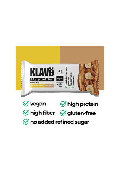 Yüksek Protein Bar Muz Aromalı Ve Bademli - 60 G X 3 Adet - 15g Protein, Vegan Ve Glutensiz - 797891581 Yüksek Protein Bar Muz Aromalı Ve Bademli - 60 G X 3 Adet - 15g Protein, Vegan Ve Glutensiz - 797891581