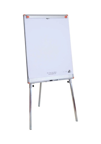65x100 Teleskopik Ayaklı Yazı Tahtası Flip Chartlı Beyaz