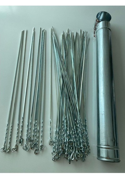 Mobilreyon 30 Adet Kare Ciğer Kuşbaşı Şiş 50cm Ve Şiş Kutusu 50cm