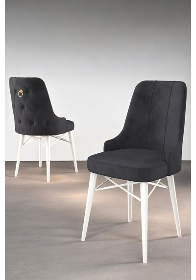 Familieconcept Zümra Serisi, Beyaz 80x132 Açılabilir Mdf Mutfak Masası Takımı 4 Adet Sandalye Antrasit Familieconcept Zümra Serisi, Beyaz 80x132 Açılabilir Mdf Mutfak Masası Takımı 4 Adet Sandalye Antrasit