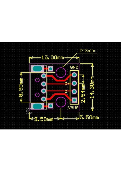 Koodmax - 5 Adet - 2.54mm Usb'yi Dıp'e Dönüştürücü Modülü - Usb Dip Çevirici