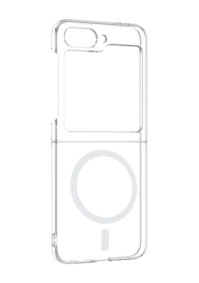 Samsung Uyumlu Galaxy Z Flip 6 Kamera Korumalı M-safe Şarj Özellikli Şeffaf Zore London Sert Pc Kapak - Şeffaf Şeffaf