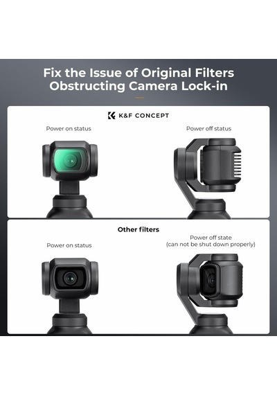 K&f Concept Osmo Pocket 4 Için Filtre Seti Uv/cpl/nd2-32 Nd32-512