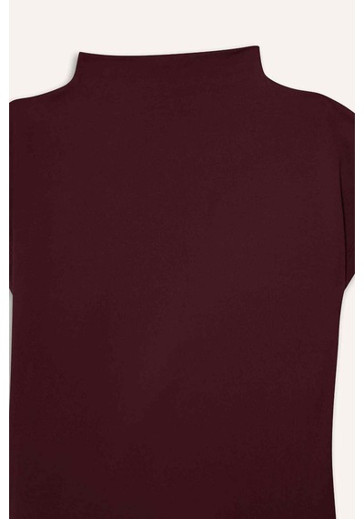 Defacto Slım Fıt Yarım Balıkçı Yaka Tişört G9197ax26spbr304 Bordo-br304