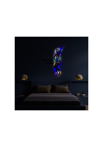 Led Işıklı Dans Temalı Tablo Aidan Dekoratif Gece Lambası Çok Renkli - 737247817 Çok Renkli