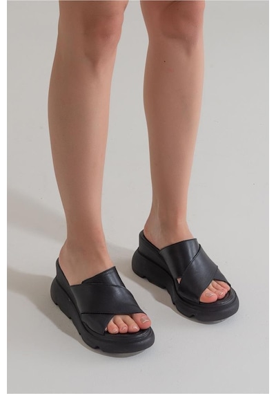 Zeyn Shoes 7673 Siyah Kadın Terlik 001