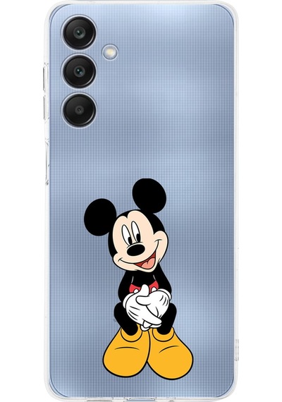 Samsung Galaxy A26 İle Uyumlu Mickey Mouse 1 Baskılı Kamera Korumalı Şeffaf Kılıf Şeffaf