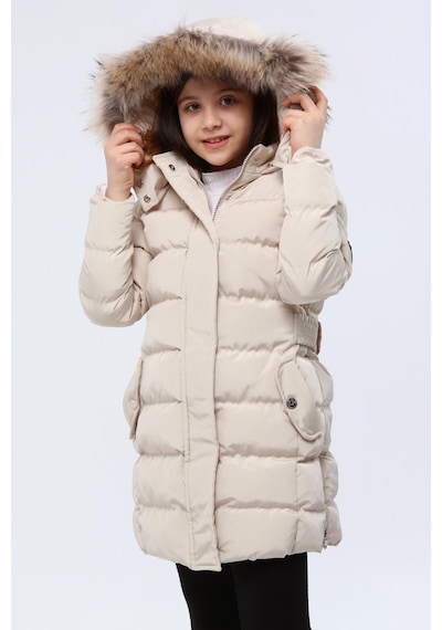 Benitto Kids Kız Çocuk Kaban 1249-bej Bej