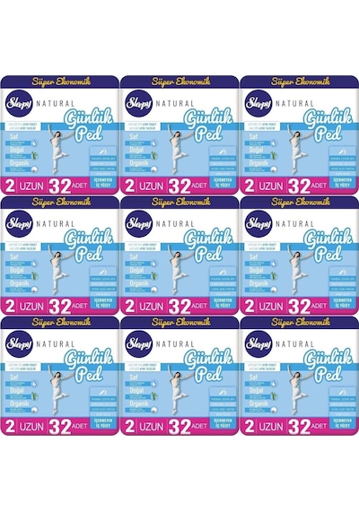 Sleepy Natural Günlük Ped Uzun 288 Adet Süper Ekonomik