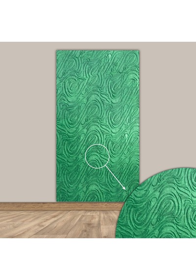 Tink 3d Kendinden Yapışkanlı Akustik Keçe Panel Dalgalı Desenli 52x98 Cm 10 Adet 5 M² Yeşil