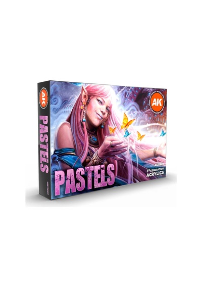 Ak Interactive 11607, 6x17 Ml. Pastel Renkleri Akrilik 3gen Maket Boyası Seti Standart