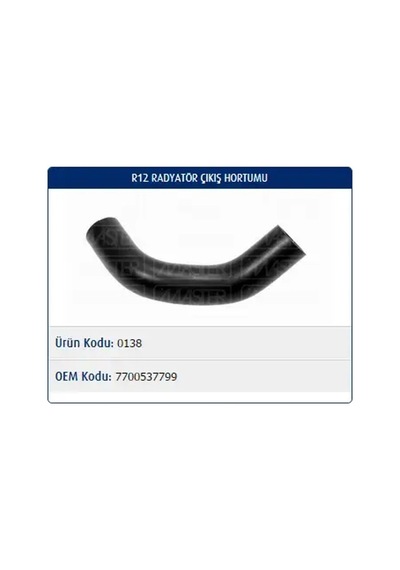 Master M0138 Radyator Hortumu Alt 7700537799
