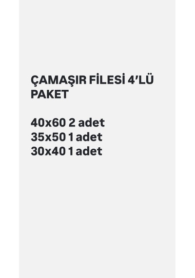 Çanaşır Filesi 4 Lü Paket Açık Beyaz