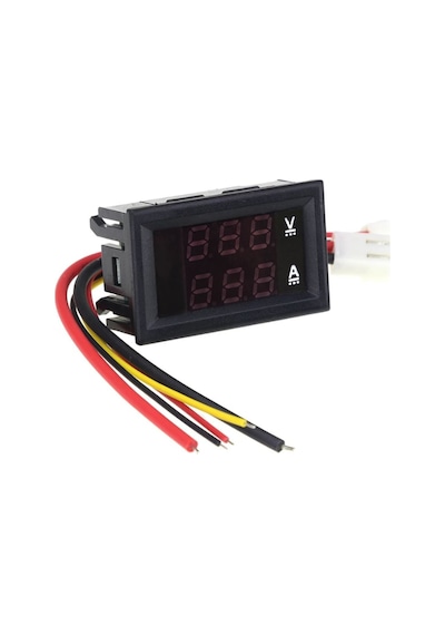 Dijital Dual Voltmetre Ampermetre Volt Akım Ölçer Dc 0 100V 10A