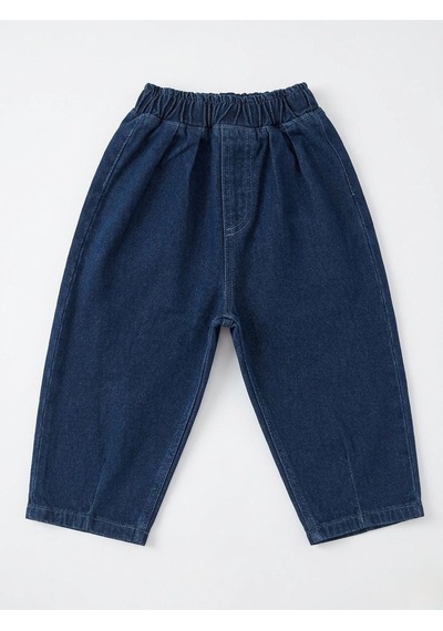 Magu Unisex Çocuk Pamuklu Koyu Lacivert Denim Pantolon