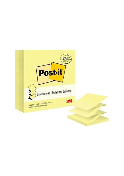Notes, Value Pack, "100 Sht/pd, 3" X3, 24/pk, Yellow, Sold As 1 Paket