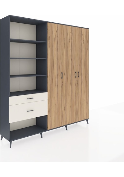Hyperion Dolap 16 Raflı 2 Çekmeceli 3 Kapaklı 220x44x243 Antrasit-çam/aytaşı Atlas Çam/aytası Hyperion Dolap 16 Raflı 2 Çekmeceli 3 Kapaklı 220x44x243 Antrasit-çam/aytaşı Atlas Çam/aytası