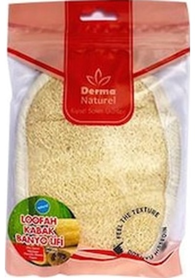 Derma Naturel MS11 Loofah Kabak Havlu Banyo Eldiveni Krem